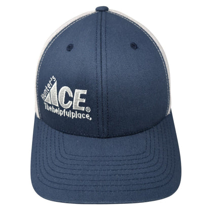 Hunter's ACE The Helpful Place Snapback Trucker Hat Blue OS Mesh Back Yupoong