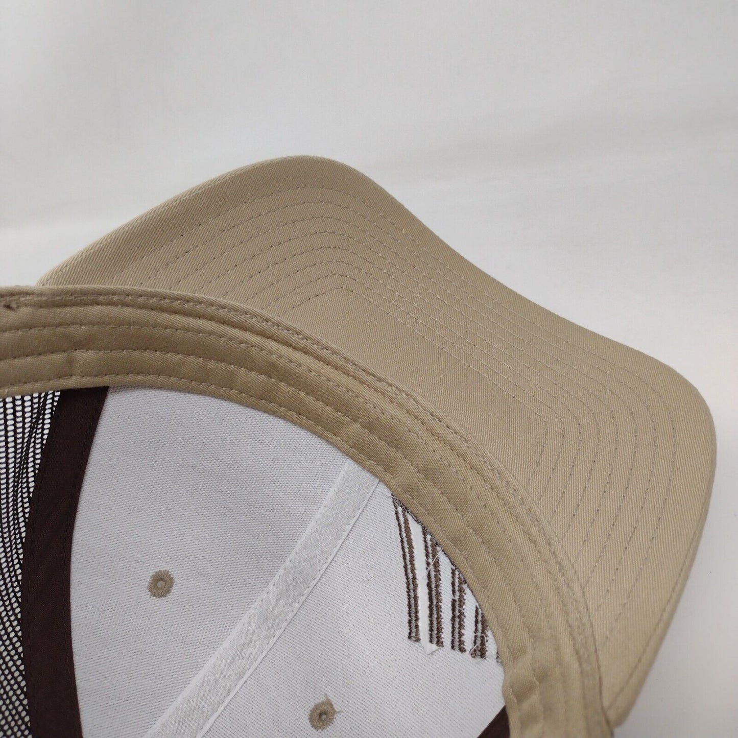 Creighton Contracting LLC Snapback Trucker Hat Tan One Size Mesh Back Richardson