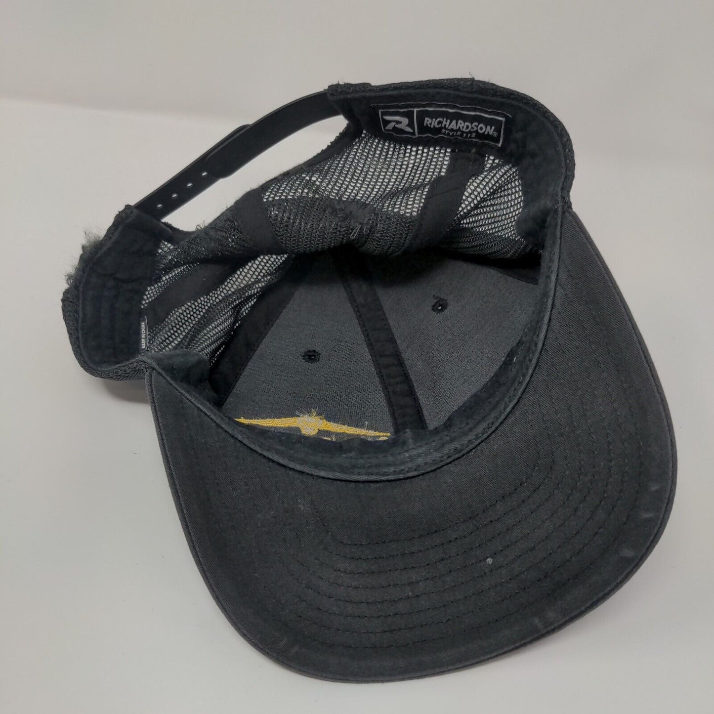 Golden Age Snapback Mesh Back Trucker Hat Black One Size Richardson