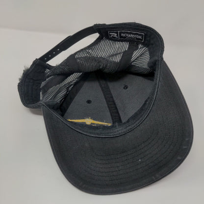 Golden Age Snapback Mesh Back Trucker Hat Black One Size Richardson