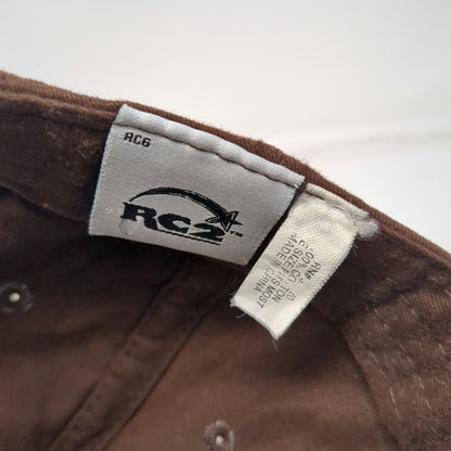 RC2 Case Logo Brown Baseball Cap One Size Strapback Hat Cotton Embroidered
