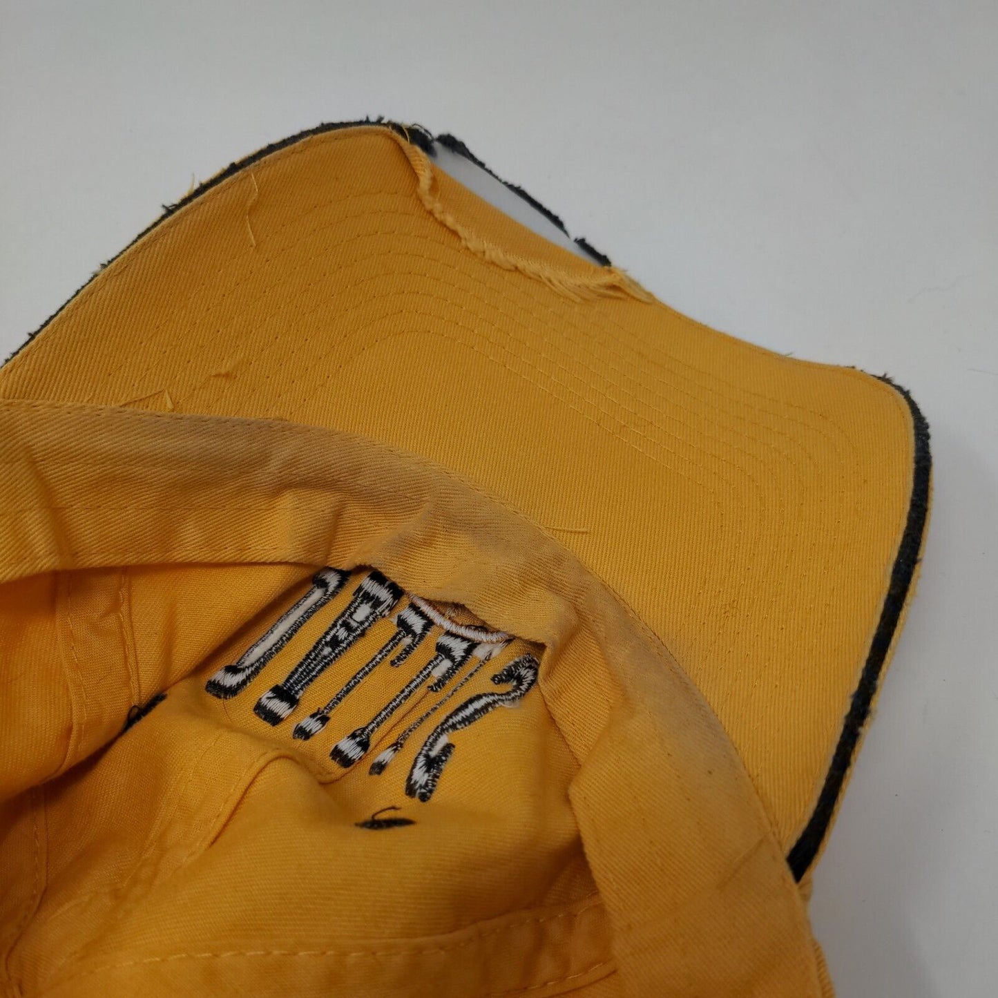 Dallas Texas Slideback Hat Yellow One Size Leather Strap Fahrenheit