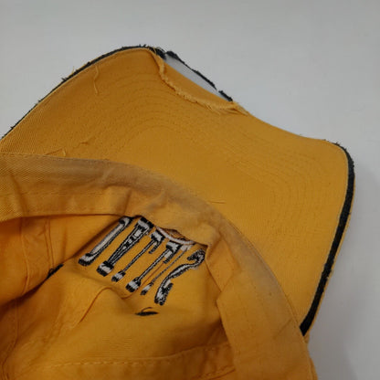 Dallas Texas Slideback Hat Yellow One Size Leather Strap Fahrenheit