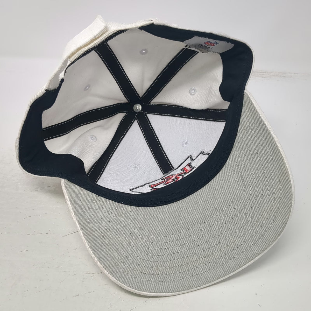 Kansas City Chiefs NFL Team Apparel White One Size Strapback Cap Curved Brim