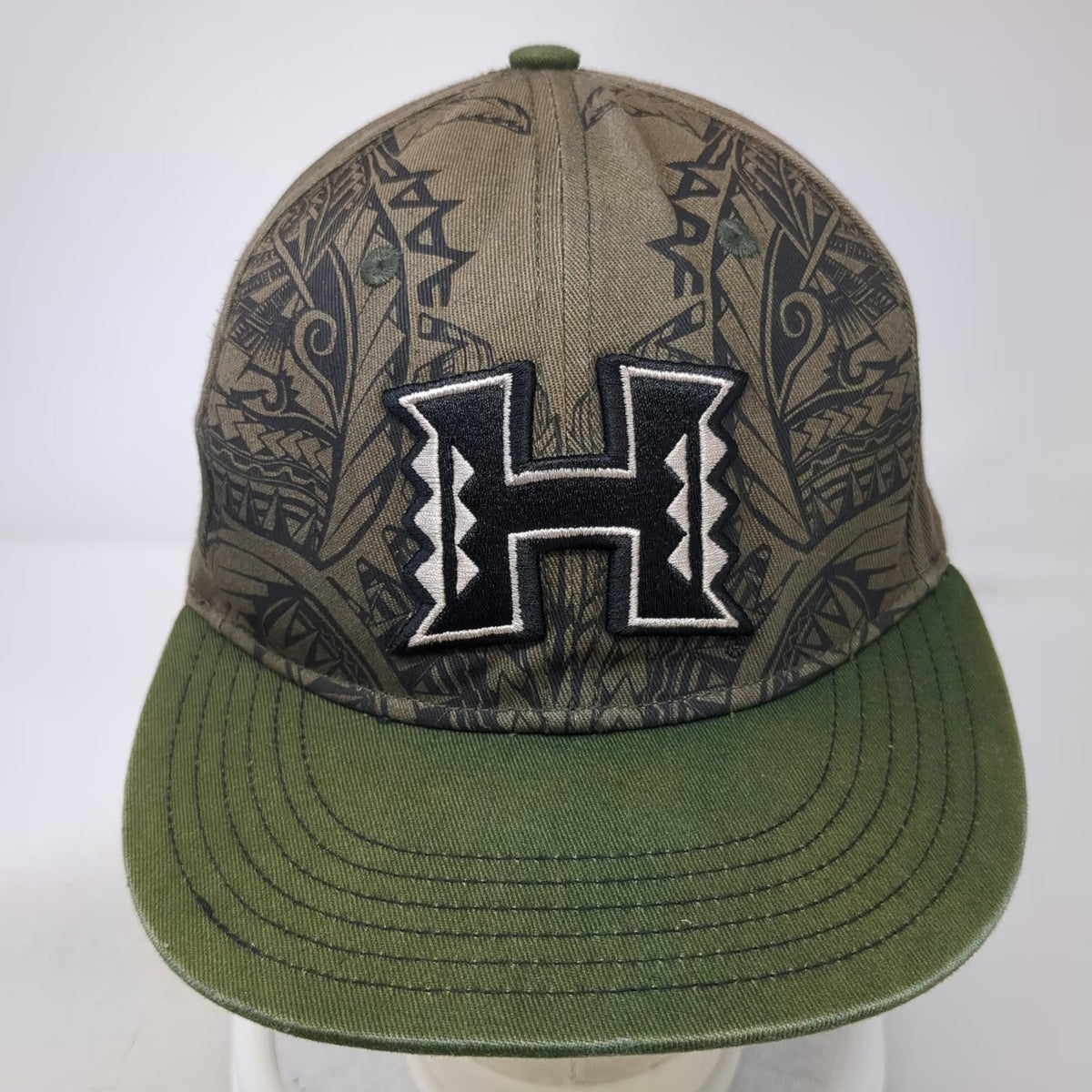 Hawaii Rainbow Warriors NCAA Hawaiian Headwear Snapback Green OSFM Hat Tribal