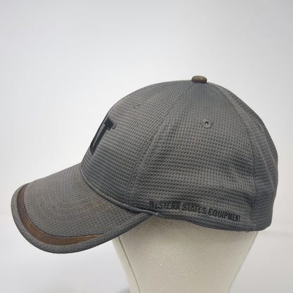 CAT Baseball Cap Gray L Bulldozer Western Equipment Stretch Fit Textured Hat