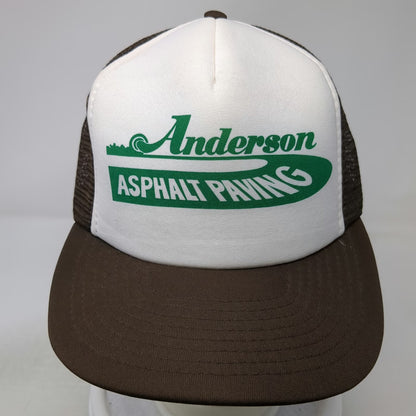 Sportcap Trucker Hat Brown One Size Mesh Back White Asphalt Paving Road Print