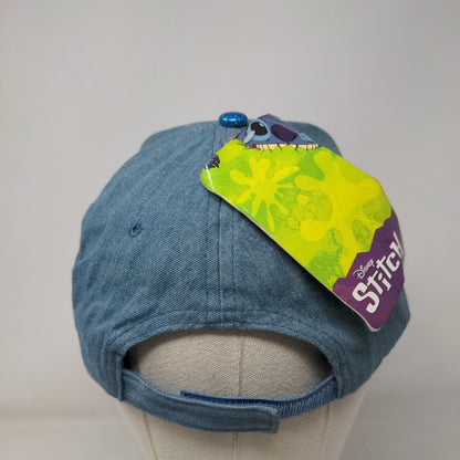 Disney Stitch Strapback Hat Blue OSFM Adjustable Sparkle Glitter W/Tags