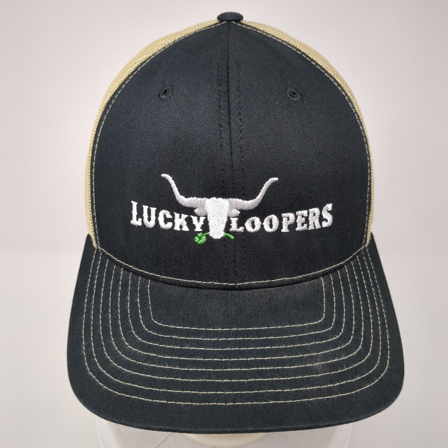 Lucky Loopers Snapback Trucker Hat Multicolor OS Adjustable Mesh Back Richardson
