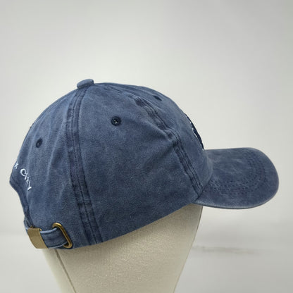 T&T Baseball Cap Blue One Size New York Est 1625 NYC Embroidered Slideback Hat