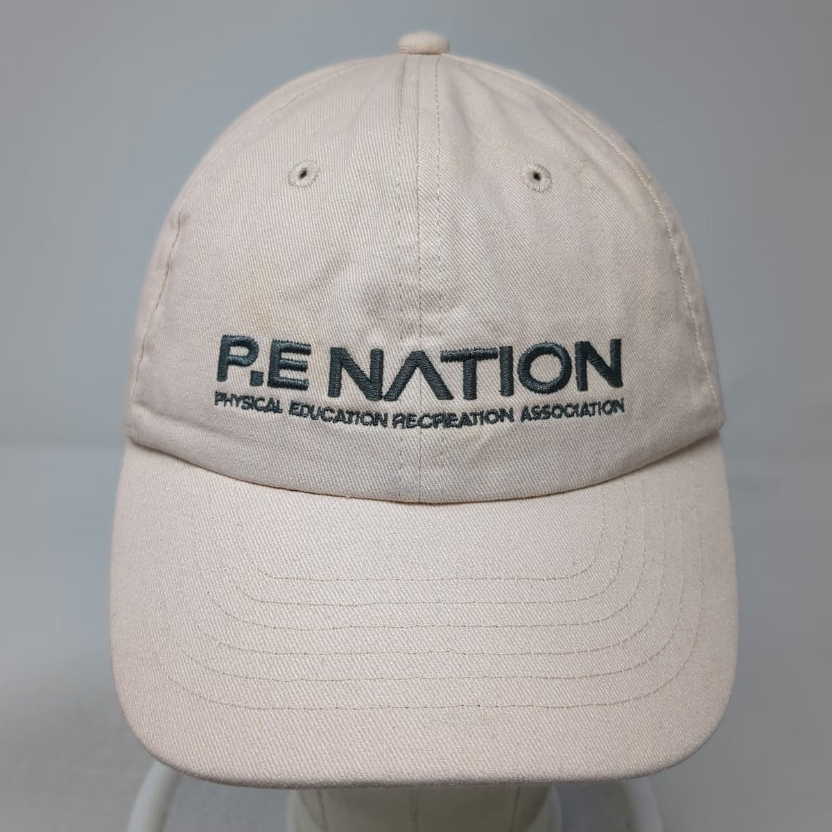 P.E Nation Baseball Cap Beige One Size Embroidered Logo Strapback Worldwide Hat
