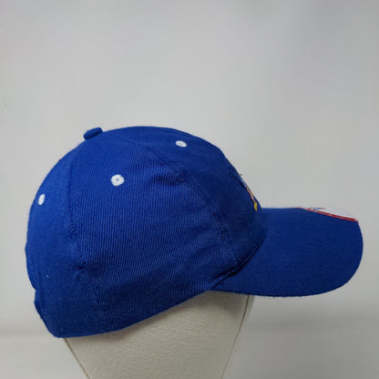 USA Strapback Hat Blue One Size Adjustable Embroidered Vent Holes