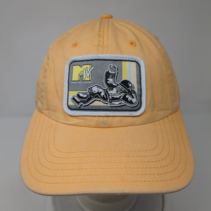 MTV Astronaut Patch Slideback Hat Orange One Size Adjustable 6 Panel