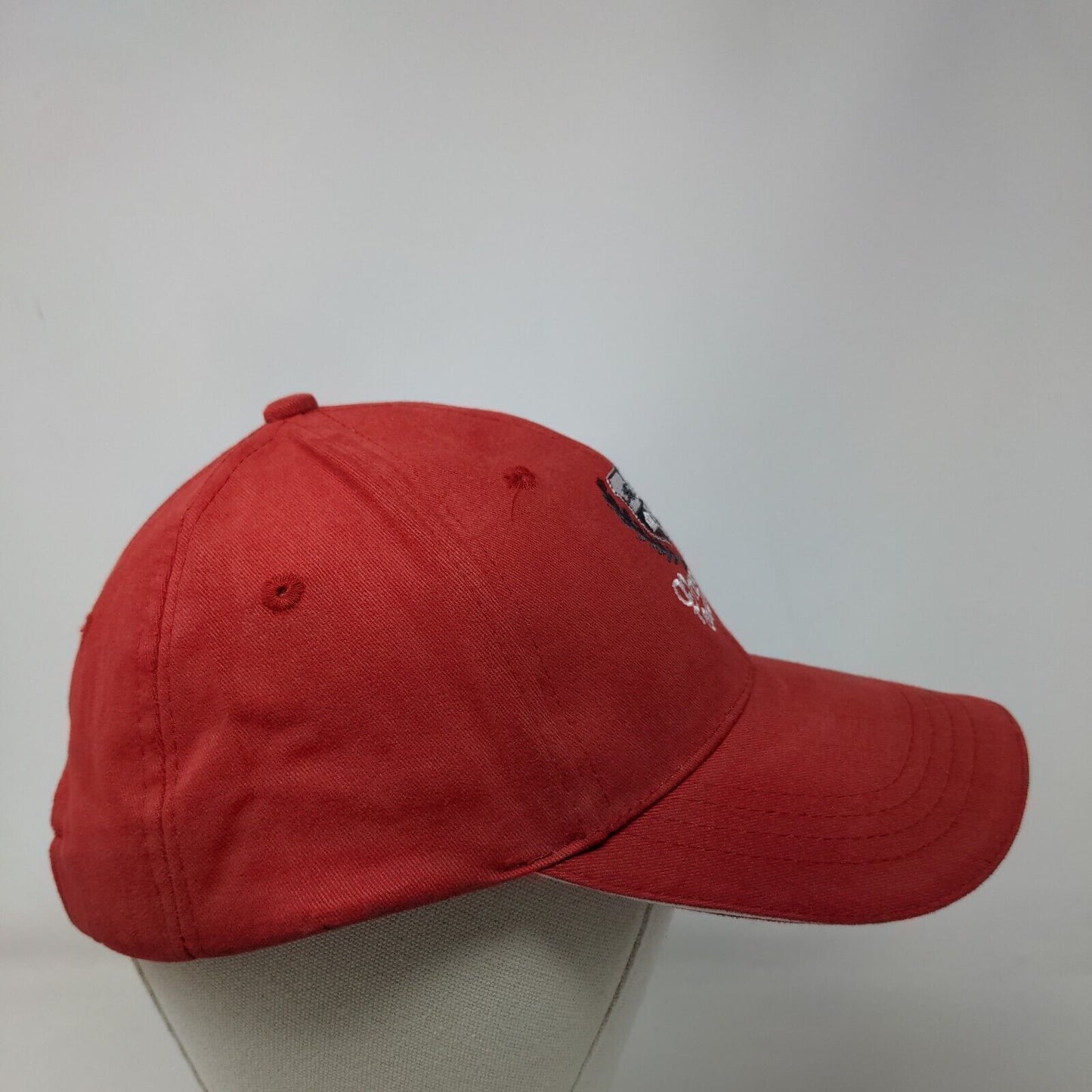 Prescott Golf Club Strapback Hat Red One Size Embroidered Vent Holes