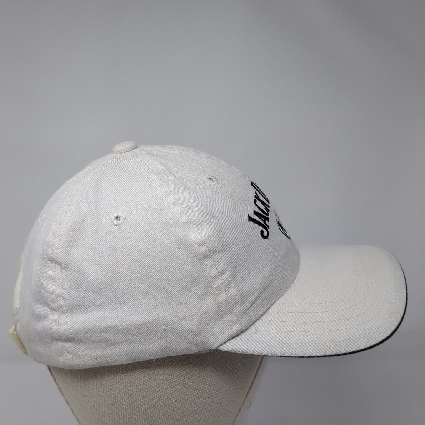 Jack Daniel's Old No.7 Strapback Hat White One Size Adjustable Embroidered