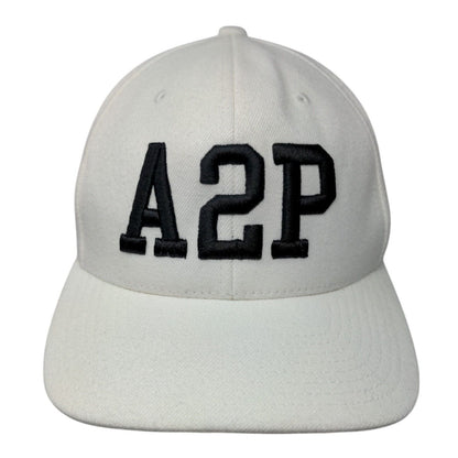 A2P Snapback Hat White One size Adjustable Embroidered 110 Flexfit Tech Yupoong