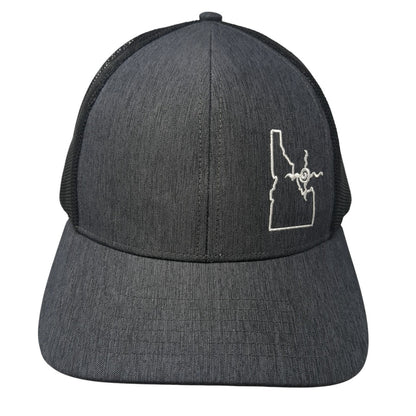 Idaho Snapback Trucker Hat Gray One Size Adjustable Mesh Back Outdoor Cap
