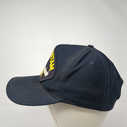 USS Antietam CV-36 Patch Snapback Hat Blue One Size Solid Adjustable