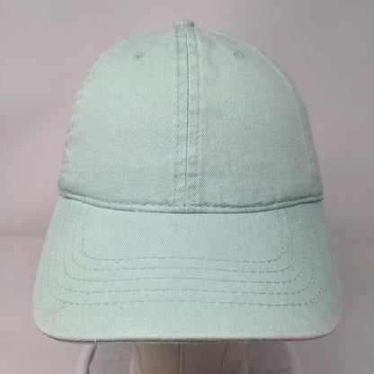 Unbranded Strapback Hat Green OSFM Adjustable 6 Panel Vent Holes Blank