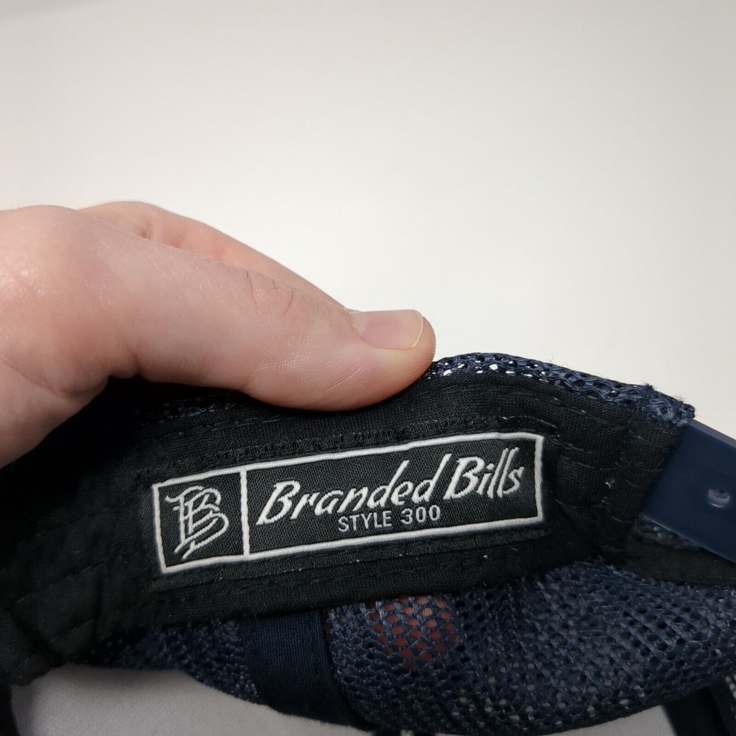 Idaho Leather Patch Trucker Hat Blue One Size Mesh Back Branded Bills