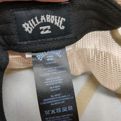 Billabong Trucker Hat Black One Size Mesh Back Boardshort Co Snapback Logo Patch
