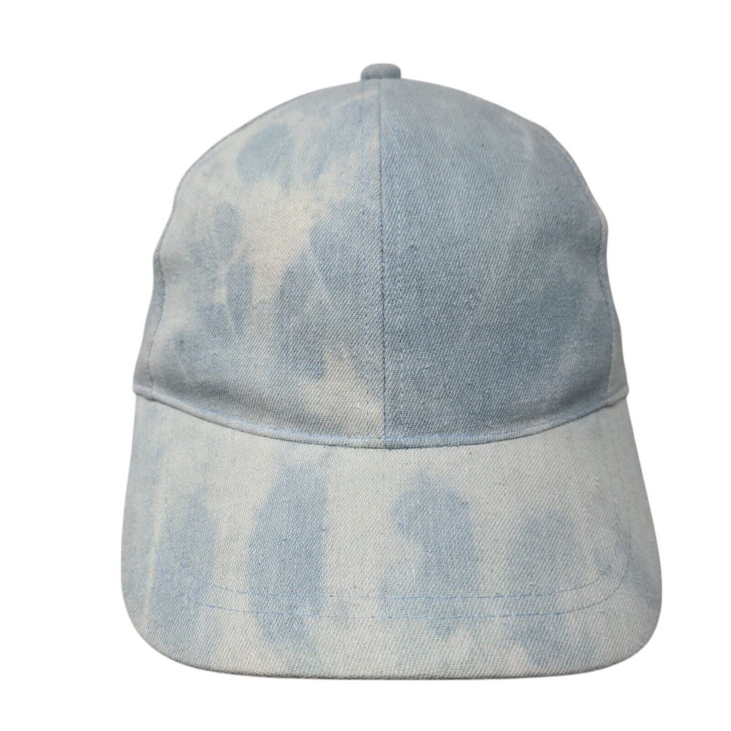 Unbranded Strapback Hat Blue One Size Adjustable Denim Tie Dye 6 Panel