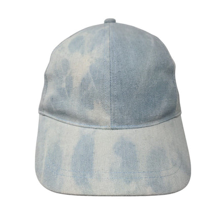 Unbranded Strapback Hat Blue One Size Adjustable Denim Tie Dye 6 Panel