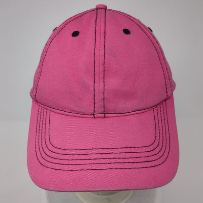 Unbranded Strapback Hat Pink One Size Solid 6 Panel Adjustable Blank