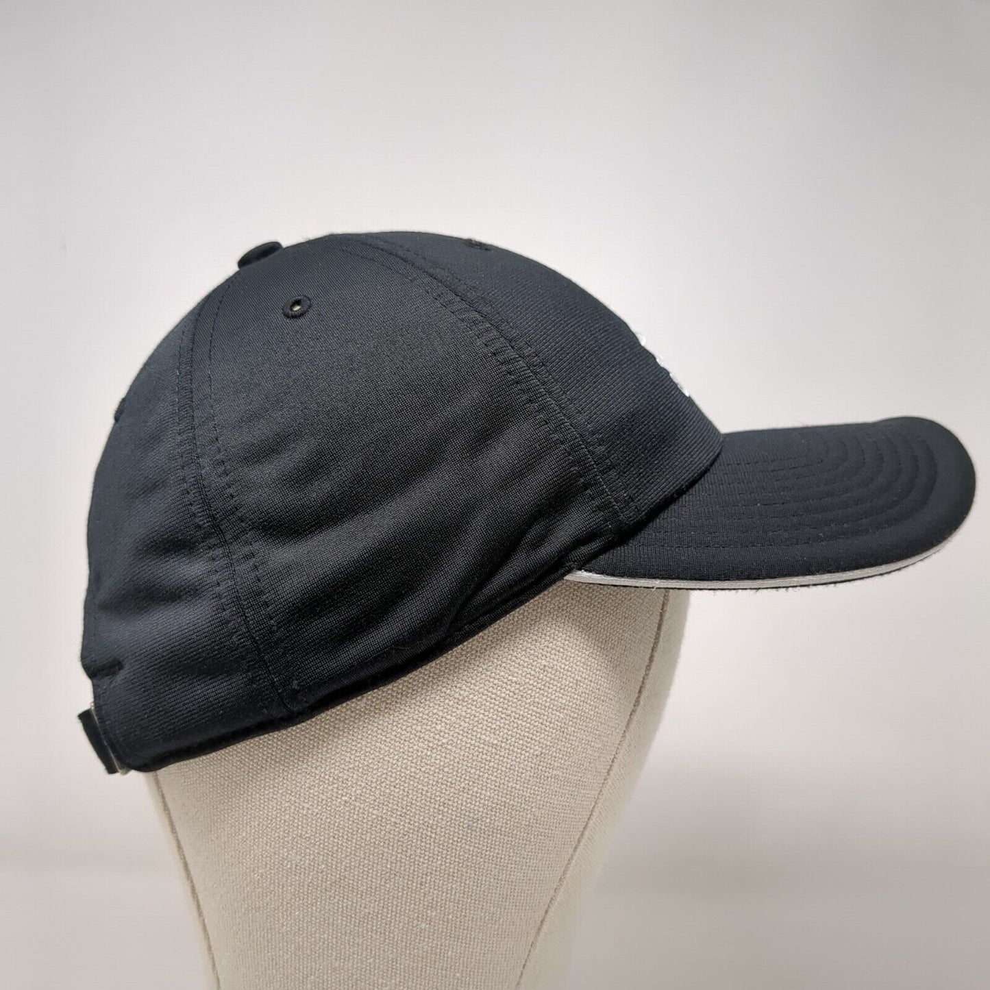 Adidas Slideback Hat Black OSFA Embroidered Adjustable 3 Stripes