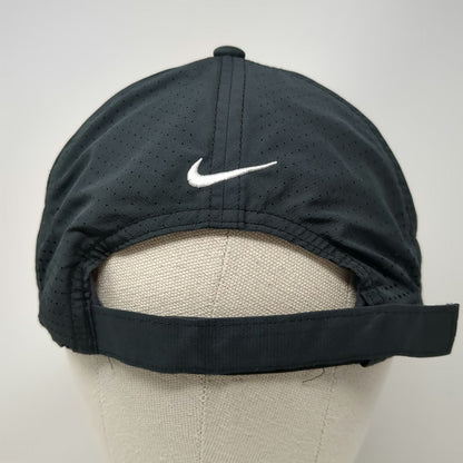 Nike Baseball Cap Black One Size BK Lacrosse Performance Mesh Strapback Hat