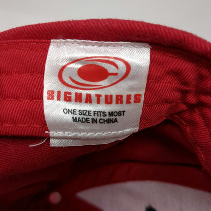 Signatures Nebraska Cornhuskers NCAA Hat Red Black White One Size Strapback Logo
