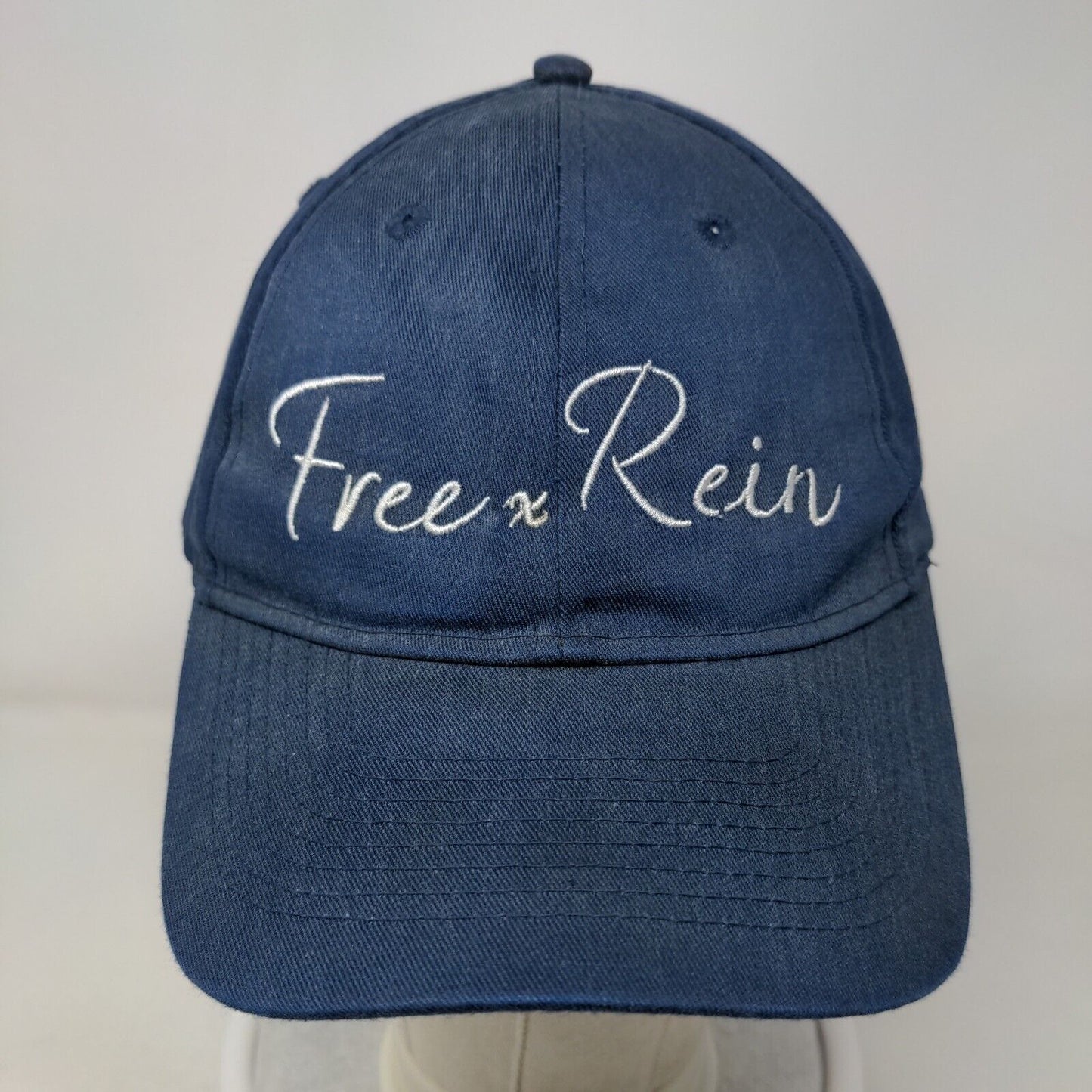 Free x Rein Strapback Hat Blue One Size Embroidered Port Authority