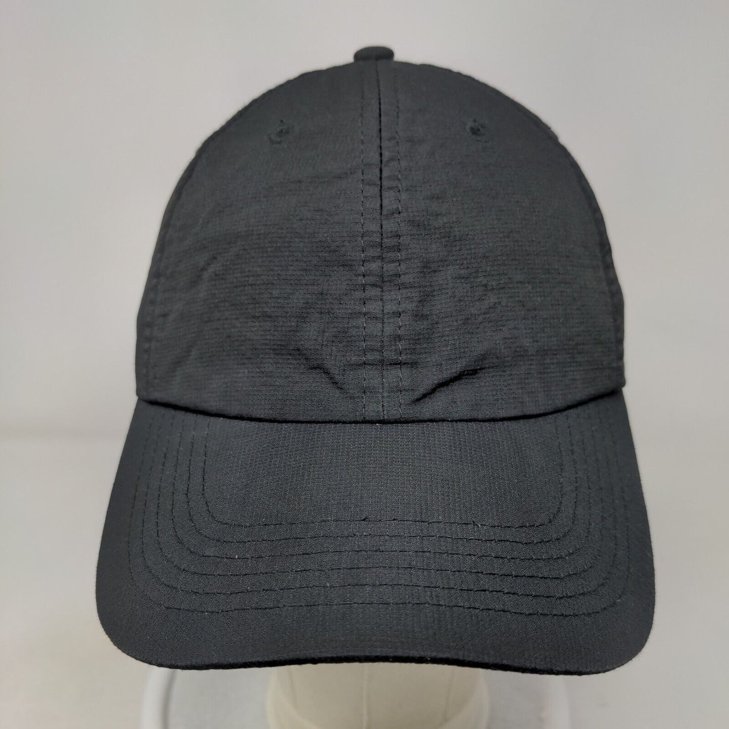 FMC Strapback Pinnacle Hat Black OSFA Embroidered Vented Holes Blank Antigua