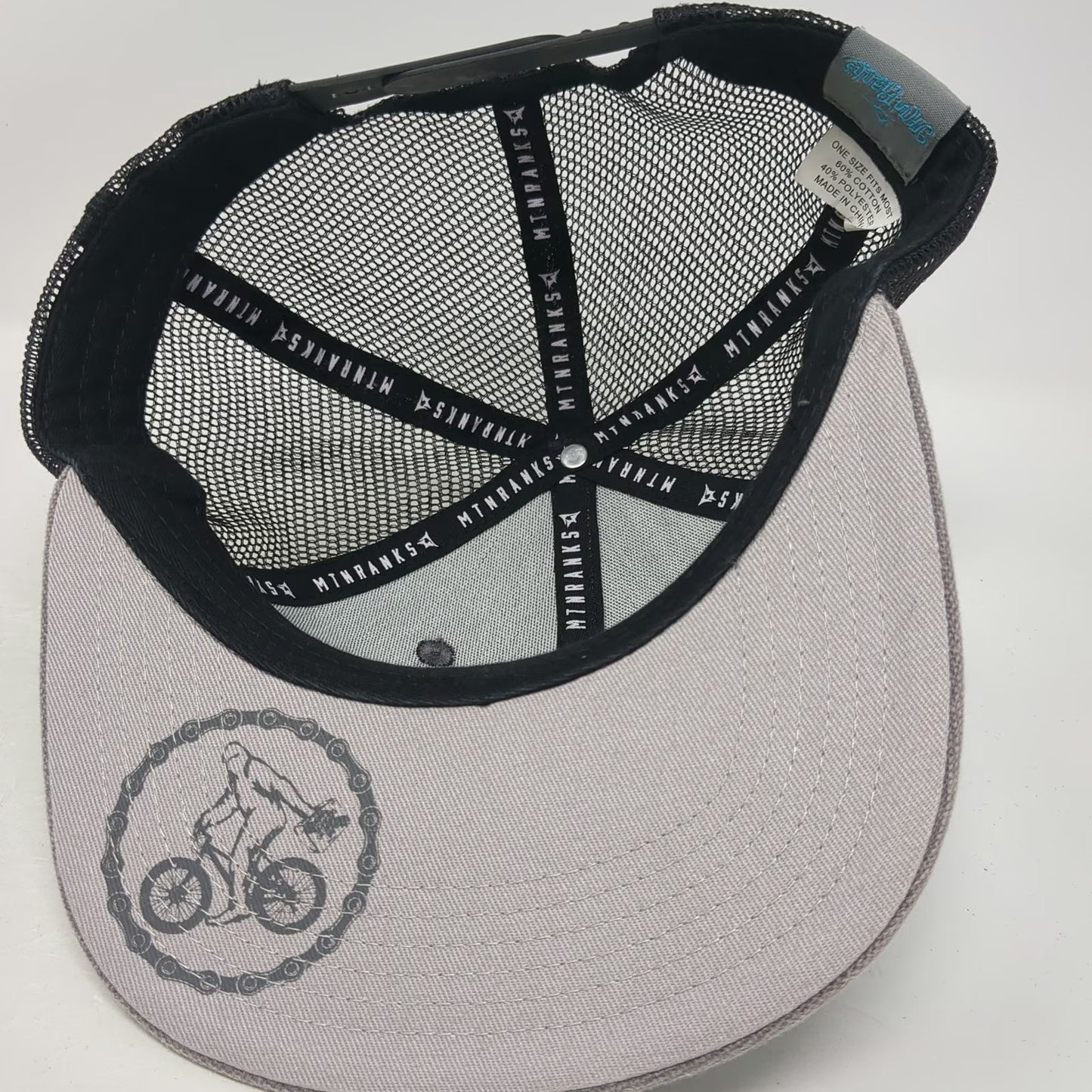 MTN Ranks Storm Cycles Park City UT Trucker Hat Gray OS Mesh Snapback Bicycle