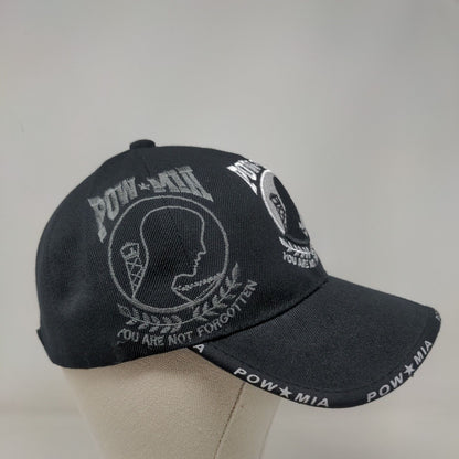 Pow Mia You Are Not Forgotten Strapback Hat Black One Size Embroidered