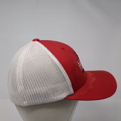 Farmboy Smokehouse Original Farm Recipes Fitted Trucker Hat Red OS Flexfit Mesh