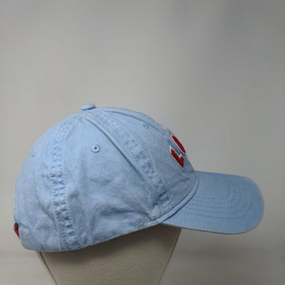 LOVE Slideback Hat Blue OSFM Adjustable Solid 6 Panel Vent Holes