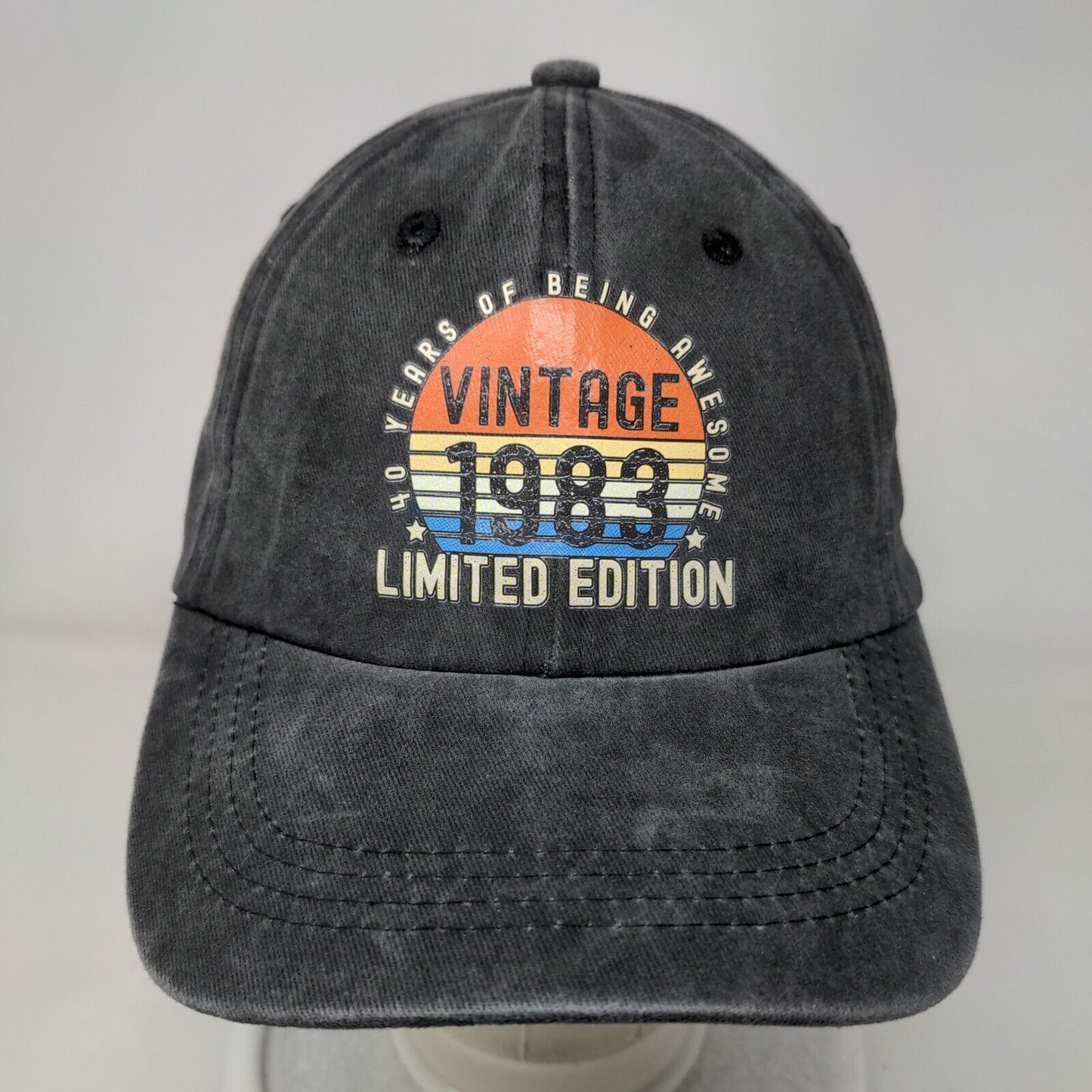 40 Years of Being Awesome Vintage 1983 Limited Edition Slideback Hat Gray OS
