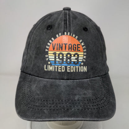 40 Years of Being Awesome Vintage 1983 Limited Edition Slideback Hat Gray OS