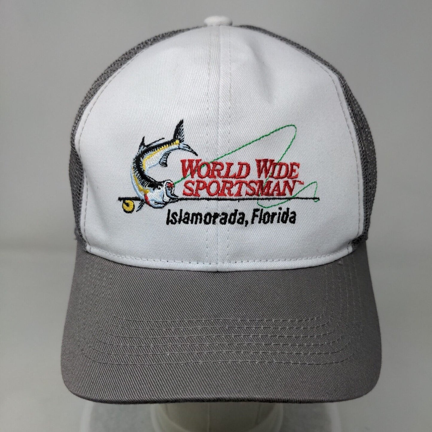 World Wide Sportsman Fishing Snapback Mesh Back Trucker Hat Gray Youth