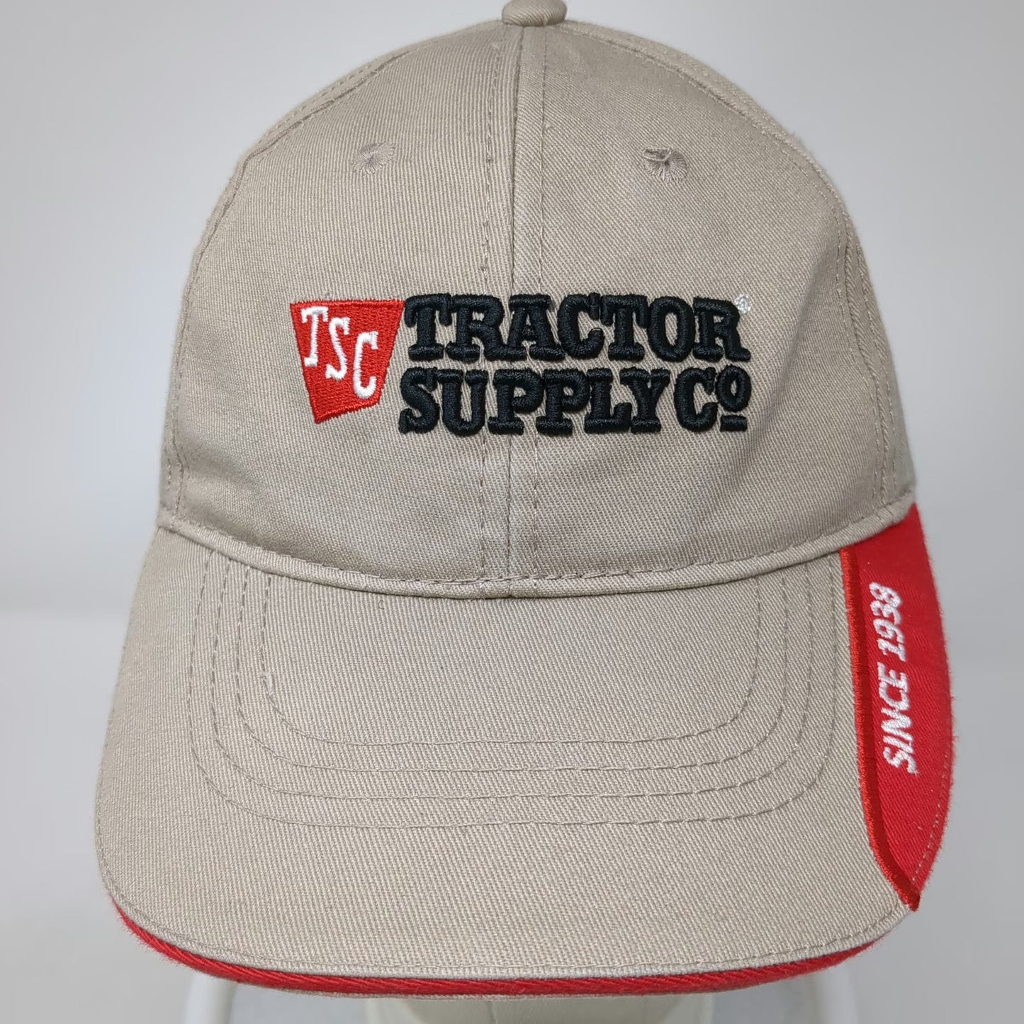 Tractor Supply Co Hat Baseball Cap Beige One Size Slideback Since 1938 Logo