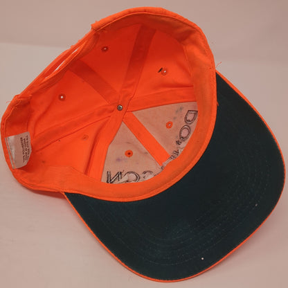 Donelson Cycles Snapback Hat Orange One Size Embroidered Speckled