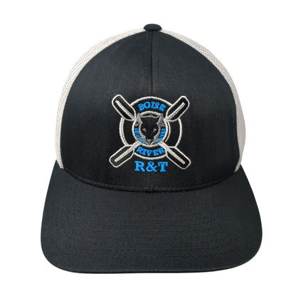 Boise River R&T Snapback Mesh Back Trucker Hat Black OSFA Adjustable