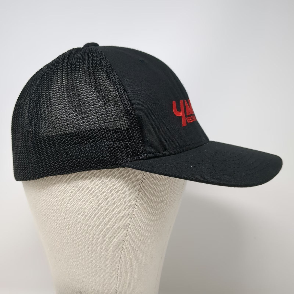 Port Authority Baseball Cap Black XL YMC Mechanical Contractor Flexfit Mesh Hat