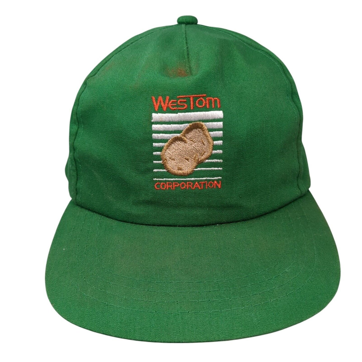 WesTom Corporation Baseball Cap Green One Size Adjustable Embroidered Yupoong