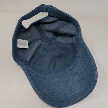 Unbranded Slideback Hat Blue One Size Adjustable Vented Holes 6 Panel Blank