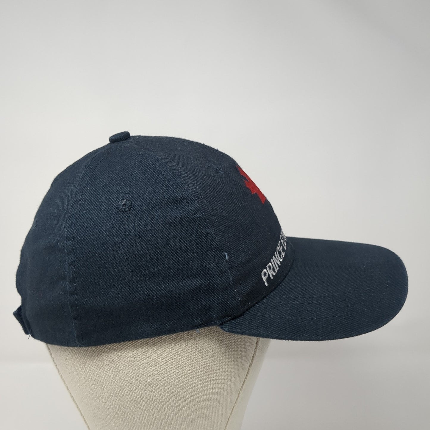 Prince Edward Island Strapback Baseball Cap Blue One Size Adjustable Embroidered