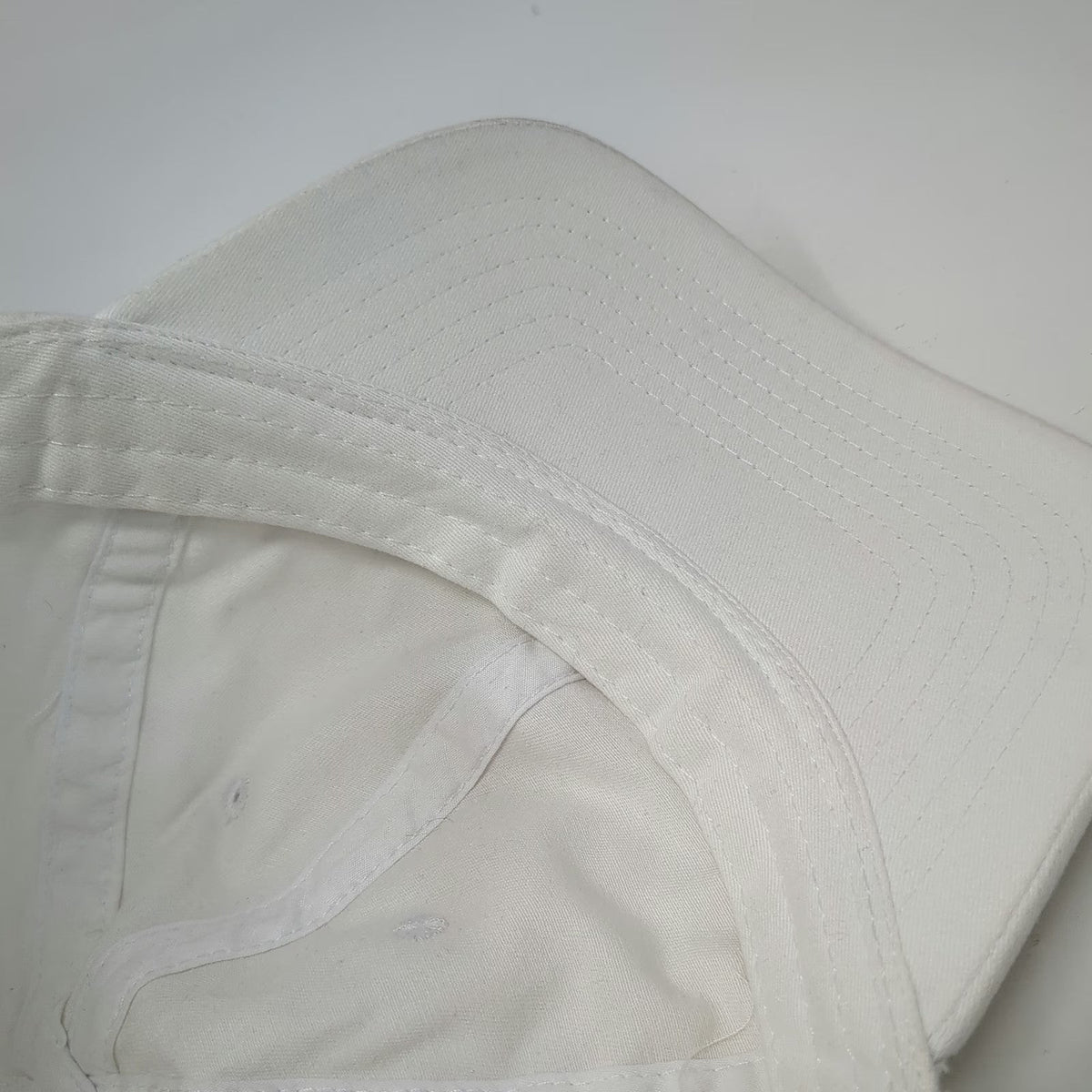 George Baseball Cap White One Size Slideback Adjustable Cotton Plain Blank Hat