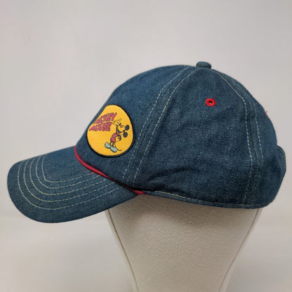 Disney Boy's Strapback Hat Blue Size OS Embroidered Mickey Mouse Logo Denim