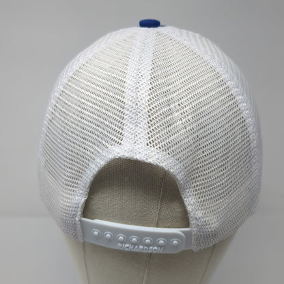 PT Solutions Snapback Trucker Hat Blue Large Mesh Back Richardson